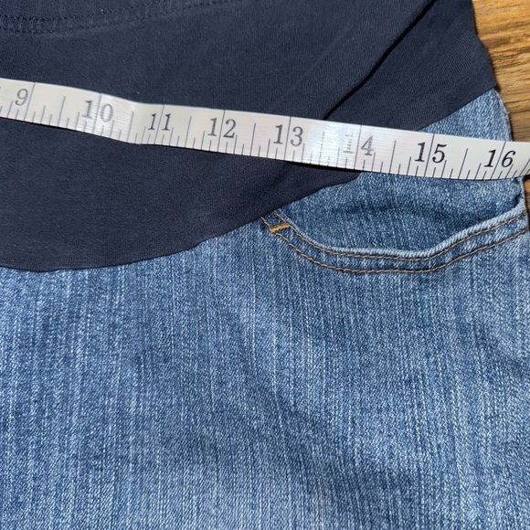 Motherhood Maternity Womens Medium 30 X 21 Blue Wide Leg Denim Capri Jeans - Picture 7 of 9